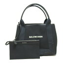 バレンシアガ BALENCIAGA ネイビー スモール カバス トートバッグ トートバッグ バッグ カーフ（牛革） コットンキャンバス レディース ブラック系 3399332HH3N1000 【新品】