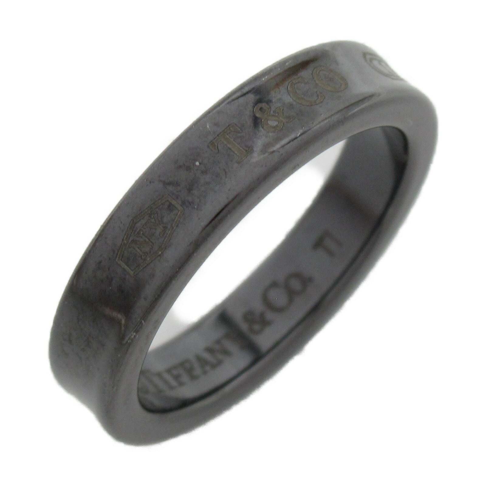 ティファニー TIFFANY＆CO 1837 ナローリング リング・指輪 ジュエリー チタン メンズ レディース ブラック系 【中古】