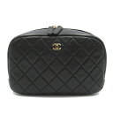 シャネル CHANEL ポーチ ポーチ バッグ ラムスキン（羊革） レディース ブラック系 A80909 【中古】