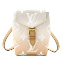 ルイ・ヴィトン LOUIS VUITTON バイ・ザ・プール タイニー・バックパック リュックサック バックパック バッグ PVCコーティングキャンバス モノグラム・ジャイアント レディース グレー系 / オレンジ系 / グリ×プリューム M45764 【中古】