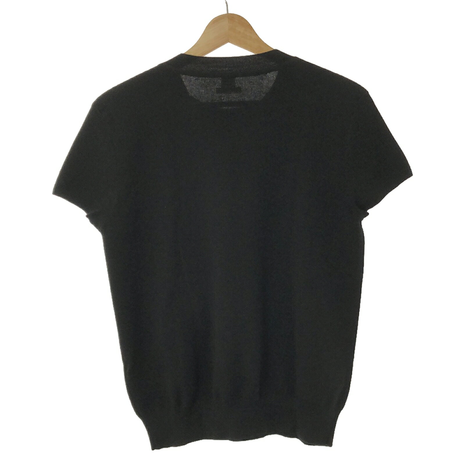 HERMES/カシミヤ100%/ショートスリーブニット/半袖/ブラック/フレア 2104102256766-2.jpg