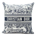 ≪15%OFFクーポン対象≫ディオール Dior スモール スクエア クッション 衣料品 ファブリック トワル ドゥ ジュイ メンズ レディース ネイビー系 H...