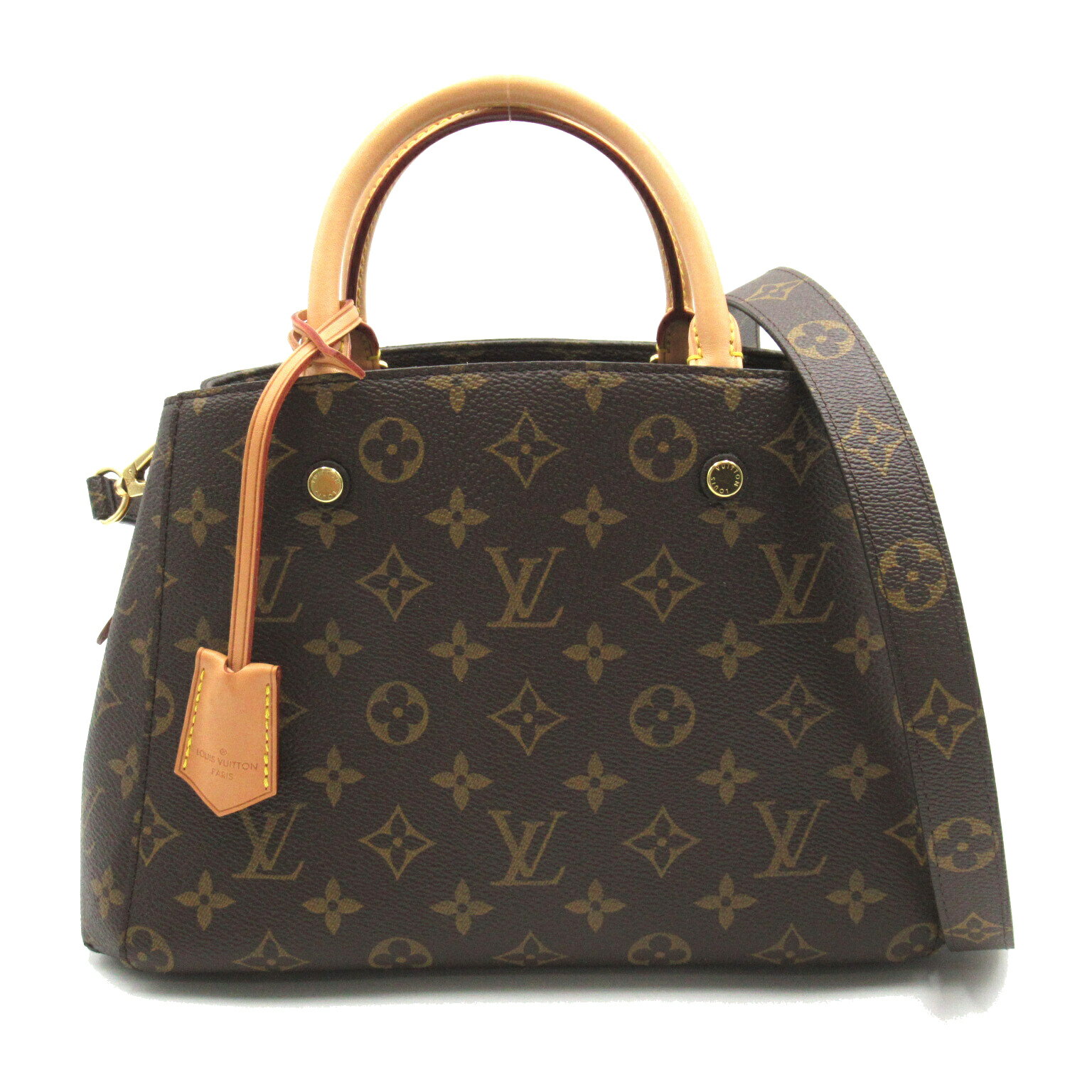 ルイ・ヴィトン LOUIS VUITTON モンテーニュBB トートバッグ トートバッグ バッグ PVCコーティングキャンバス モノグラム レディース ブラウン系 M41055 【中古】