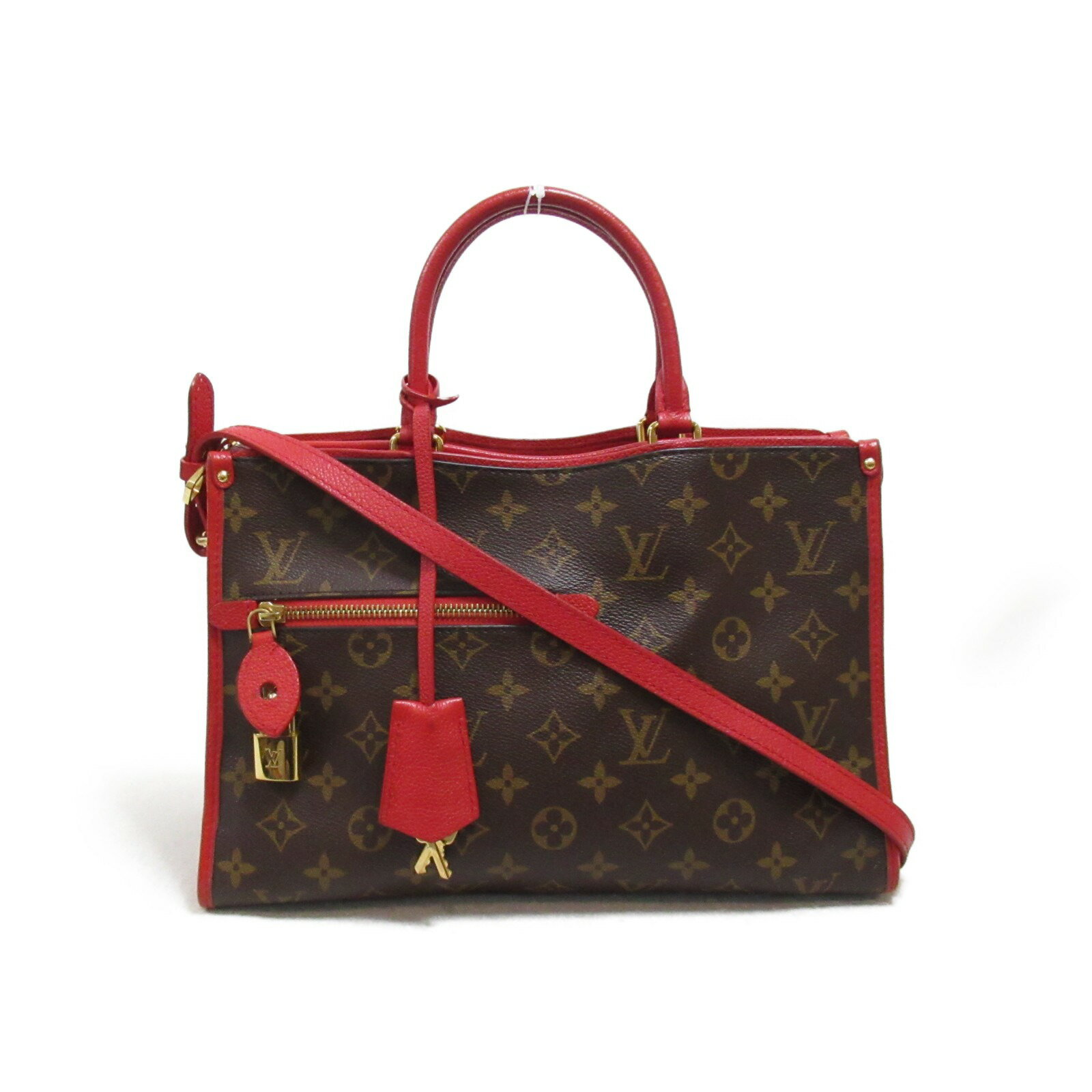 ルイ・ヴィトン LOUIS VUITTON ポパンクールPM ショルダーバッグ ショルダーバッグ バッグ PVCコーティングキャンバス モノグラム レディース ブラウン系 / レッド系 M43433 【中古】