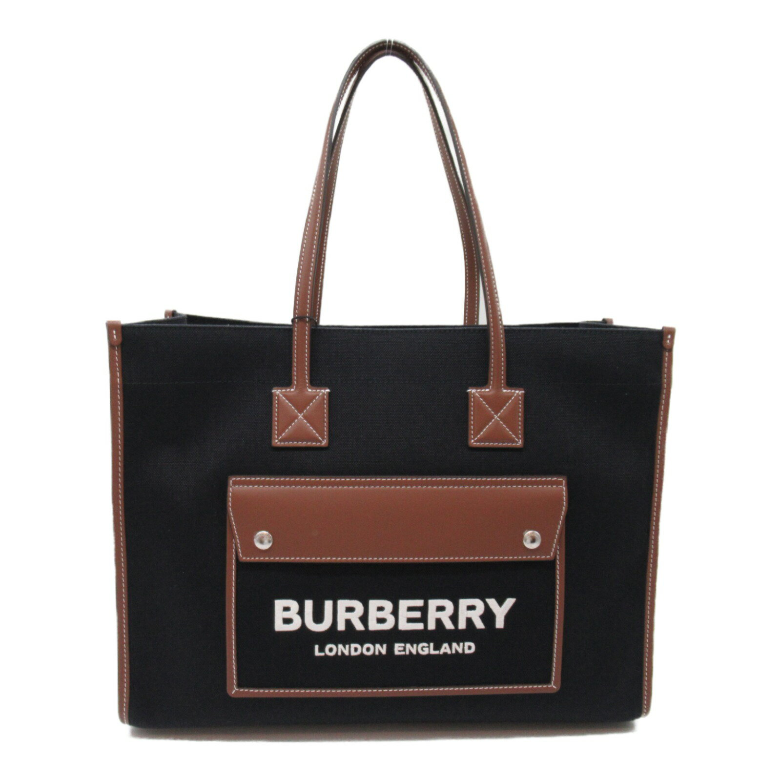 バーバリー BURBERRY トートバッグ トートバッグ バッグ レザー キャンバス レディース ブラック系 / ブラウン系 8055747 【新品】