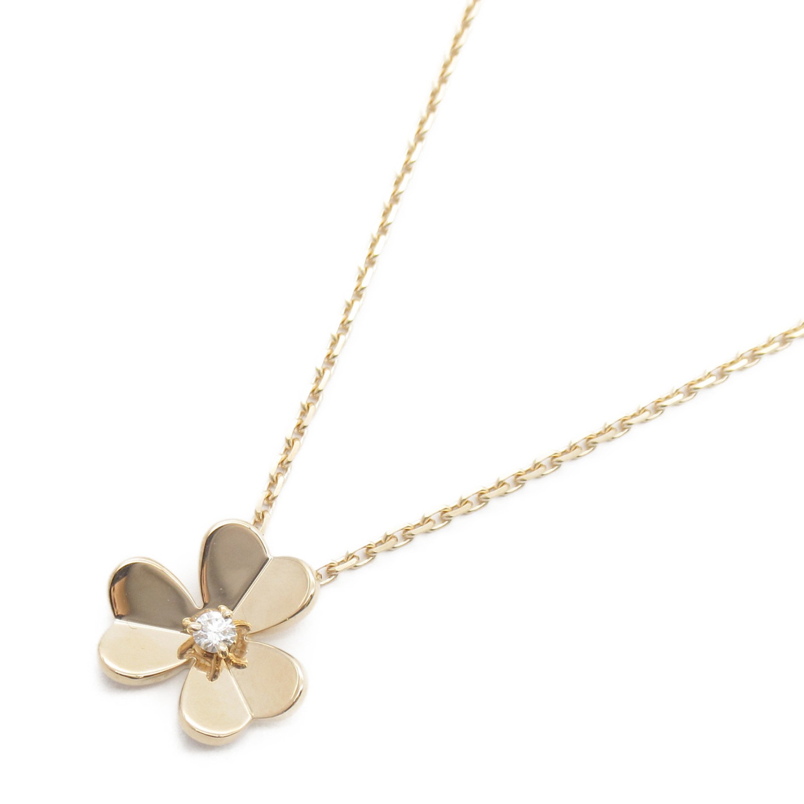 ヴァンクリーフ＆アーペル Van Cleef & Arpels フリヴォル ペンダント スモールモデル ネックレス ジュエリー K18PG（ピンクゴールド） ダイヤモンド レディース クリア系 VCARPFBM00 【中古】のサムネイル