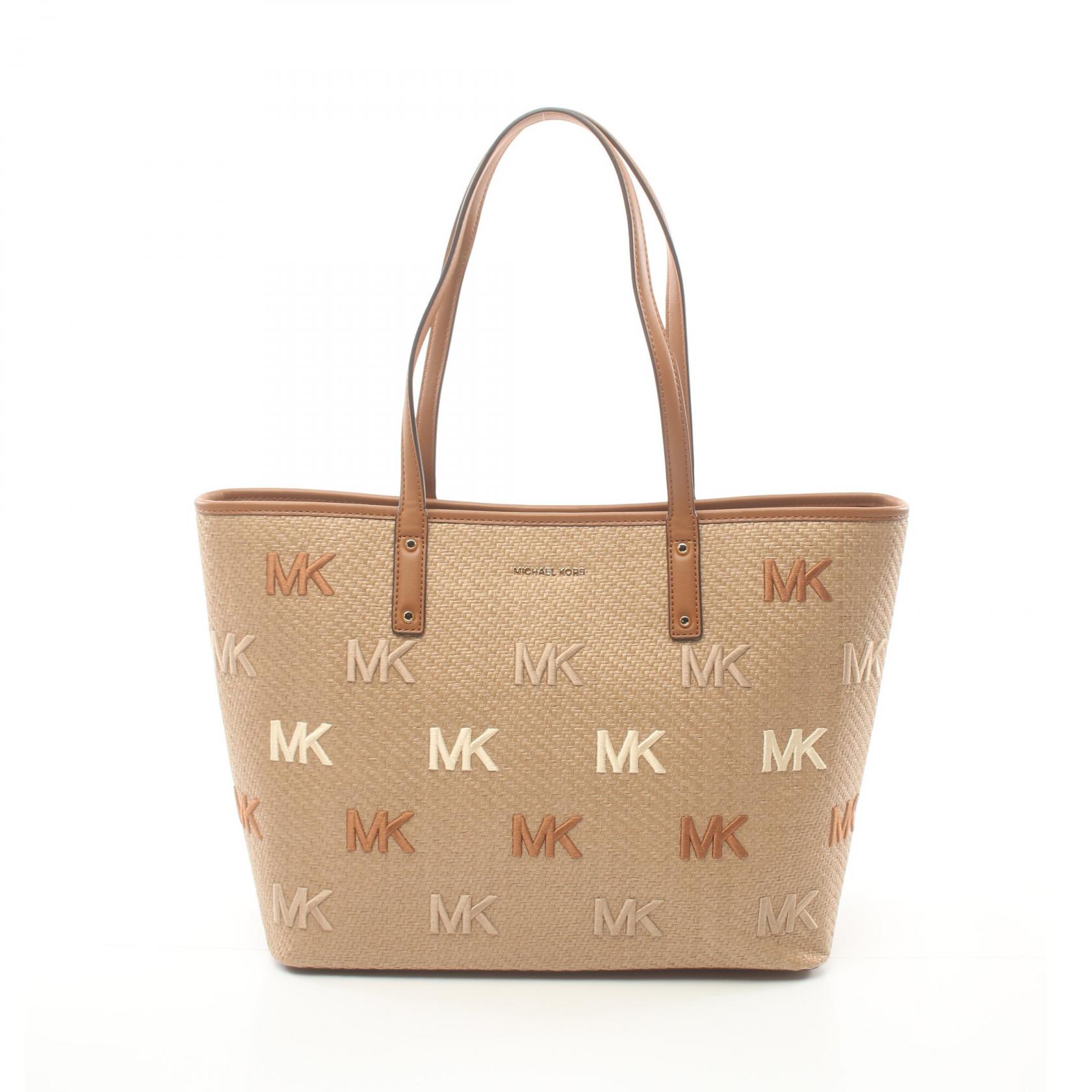 【P5倍×MAX15%OFFクーポン】マイケルコース Michael Kors CARTER トートバッグ バッグ レザー ストロー レディース ベージュ系 / マルチカラー 30T2GZPT3W932 クリスマス プレゼント ギフト 記念日 ラッピング無料【中古】