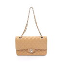 ≪3%OFFクーポン×P3倍≫シャネル CHANEL マトラッセ ダブルフラップ ショルダーバッグ バッグ キャビアスキン レディース ブラウン系 【中古】