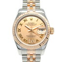 ≪7%OFFクーポン対象≫ロレックス ROLEX デイトジャスト ランダム番 腕時計 時計 K18PG(ピンクゴールド) ステンレススチール レディース ピンク...