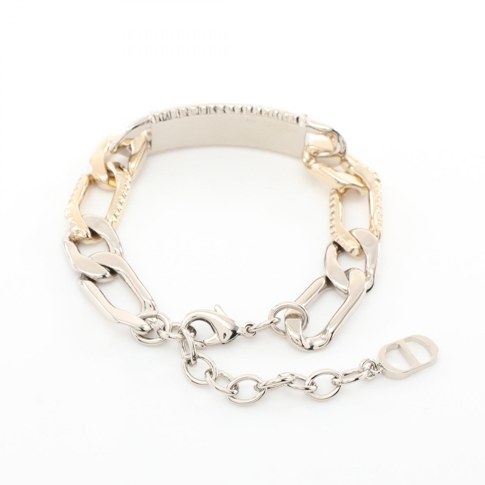 ≪10％OFFクーポン対象≫ディオール Dior チェーンリンク ブレスレット アクセサリー ステンレススチール GP（ゴールドメッキ） メンズ シルバー系 / ゴールド系 B2166HOMMT327 プレゼント 誕生日 記念日 ブランド 送料無料【新品】