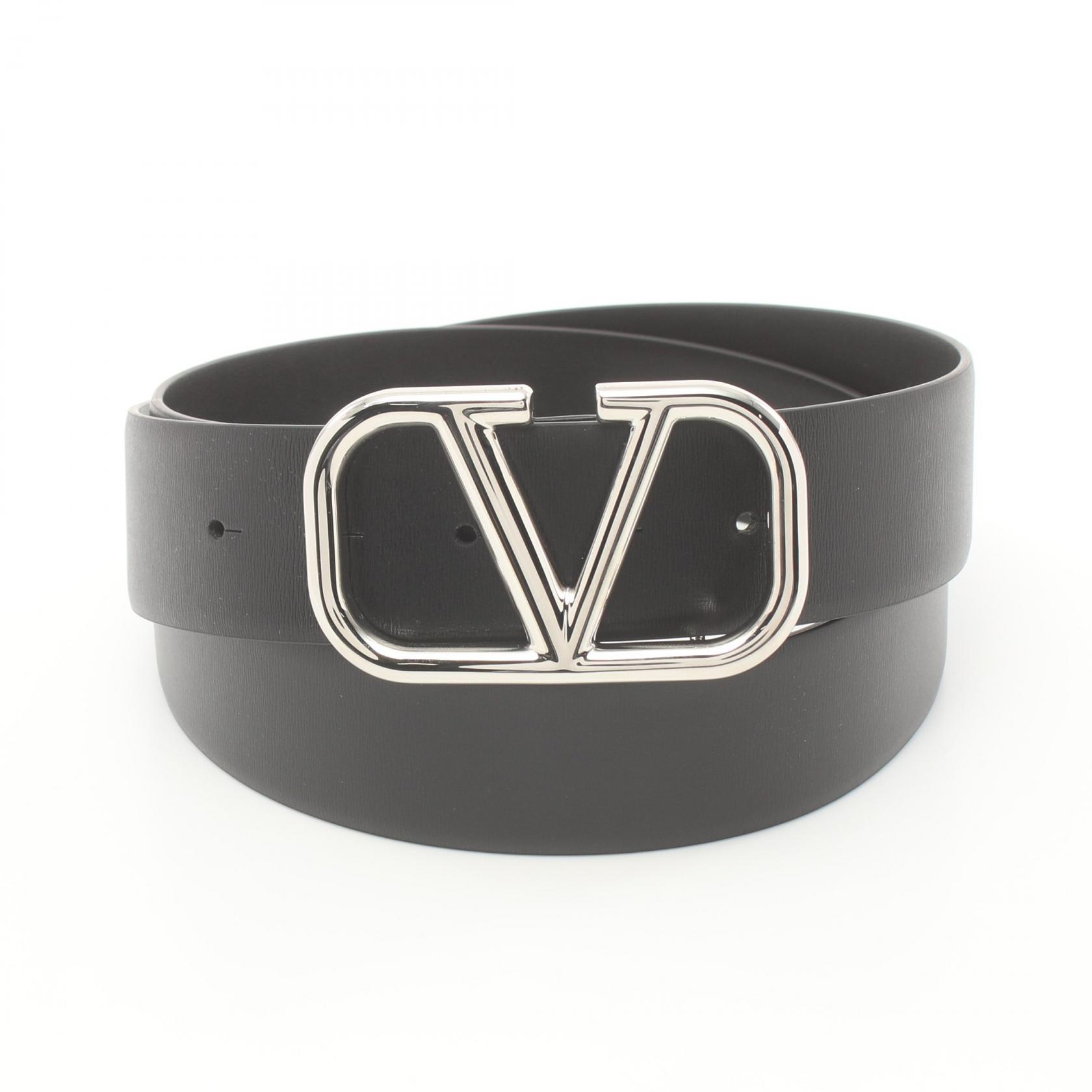 ≪10%OFFクーポン対象≫ヴァレンチノ Valentino Vロゴ ベルト 衣料品 レザー レディース ブラック系 4Y2T0Q87SNP0NO95 プレゼント 誕生日 記念日 ブランド 送料無料【新品】