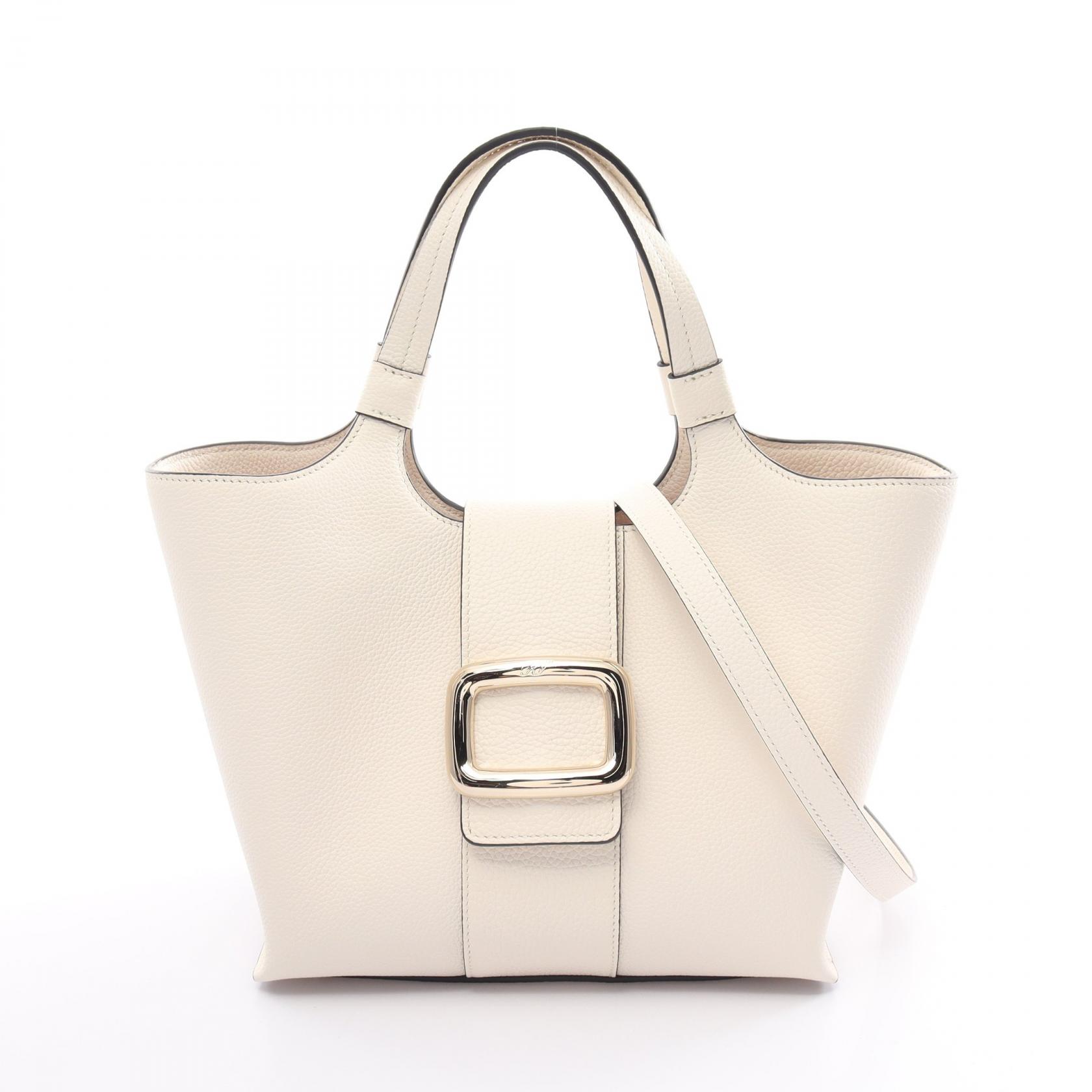 ≪5千円OFFクーポン対象≫ロジェ ヴィヴィエ Roger Vivier ヴィヴ ショック ミニ ハンドバッグ バッグ レザー レディース ホワイト系 RBWAOGA0100QV7C019 プレゼント 誕生日 記念日 ブランド 送料無料【新品】
