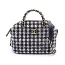 ≪10%OFFクーポン対象≫シャネル CHANEL スモールショッピングバッグ ショルダーバッグ バッグ ファブリック レディース ブラック系 / ホワイト系 ...
