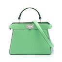 ≪5千円OFFクーポン対象≫フェンディ FENDI ピーカブー ISeeU ハンドバッグ バッグ レザー レディース グリーン系 8BN335 ABVE 【中古】