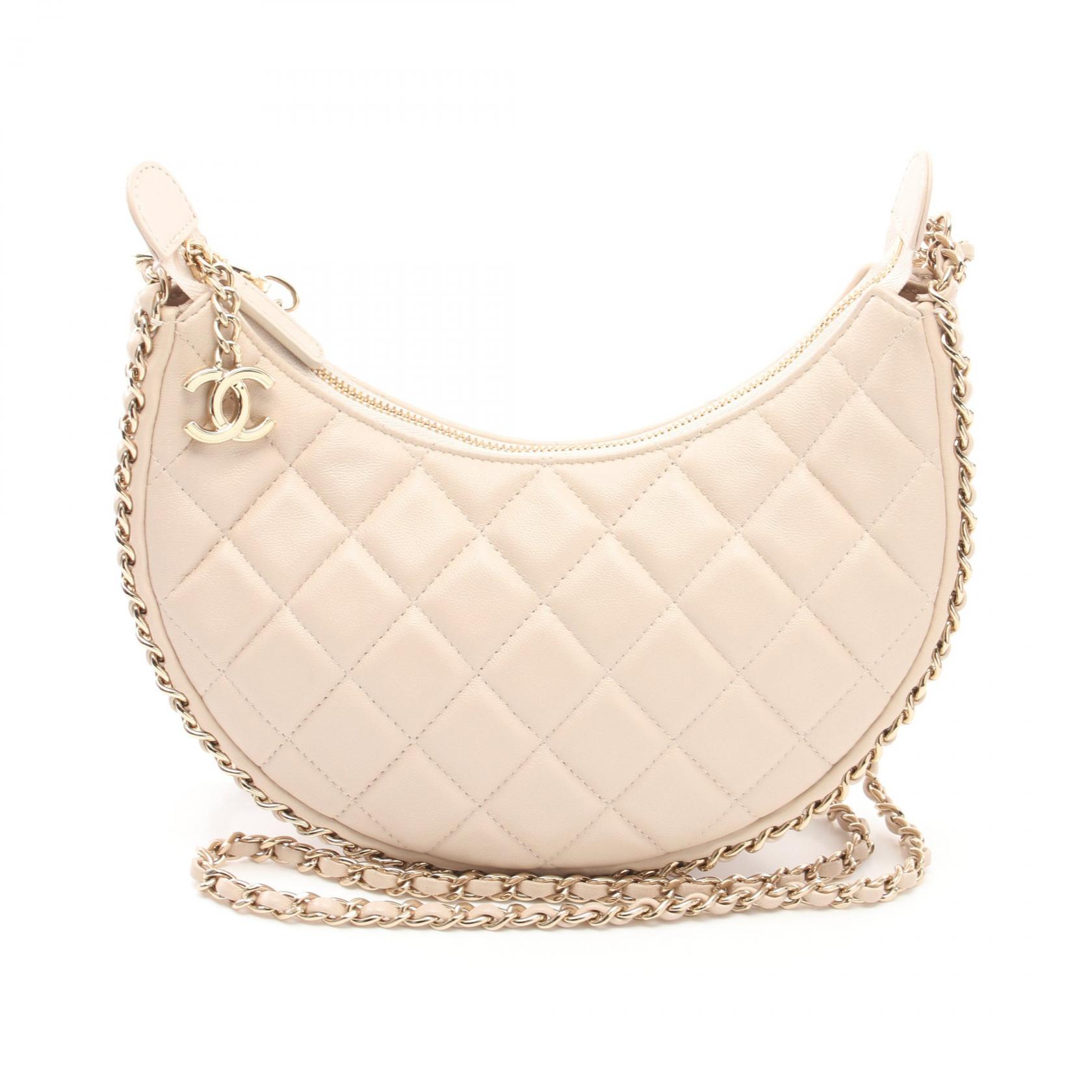 ≪5万円OFFクーポン配布×P5倍≫シャネル CHANEL マトラッセ スモールホーボー ショルダーバッグ バッグ ラムスキン(羊革) レディース ベージュ系 AS3917 【中古】