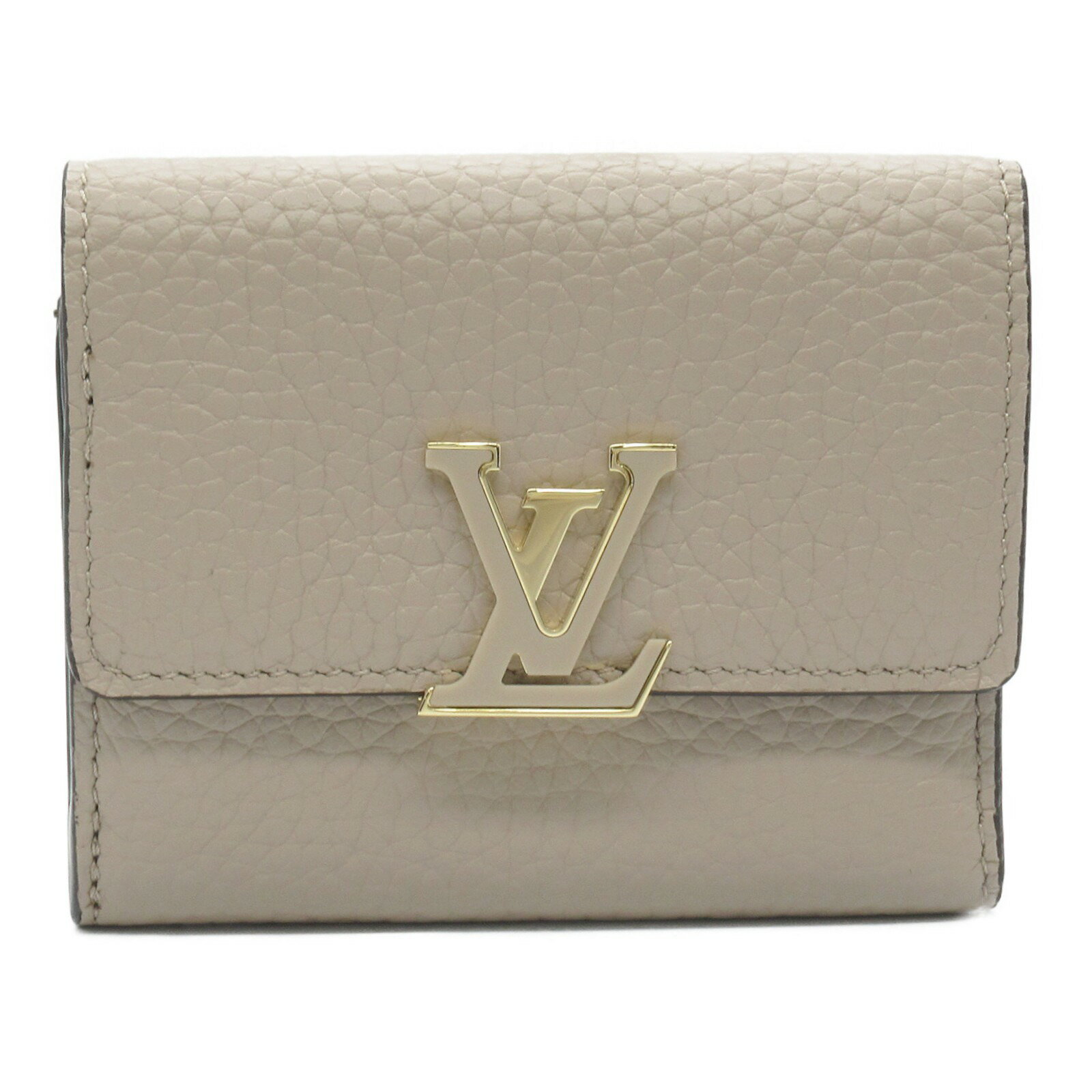≪ポイント5倍≫ルイ・ヴィトン LOUIS VUITTON ポルトフォイユ・カプシーヌ XS 三つ折り財布 三つ折り財布 財布 レザー トリヨンレザー レディース ベージュ系 M68747 【中古】