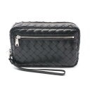 ≪3%OFFクーポン×P3倍≫ボッテガヴェネタ BOTTEGA VENETA イントレチャート スモール リストレット ポーチ セカンドバッグ クラッチバッグ バッグ レザー メンズ ブラック系 795253V2HL18803 【新品】(4)