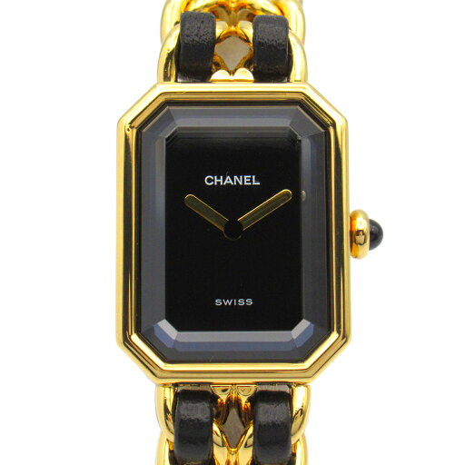 ≪3万円OFFクーポン配布×P5倍≫シャネル CHANEL プルミエールM 腕時計 時計 GP(ゴールドメッキ) レザー レディース ブラック系 H0001 プレゼント 誕生日 記念日 ブランド 送料無料【中古】 ≪3万円OFFクーポン配布×P5倍≫シャネル CHANEL プルミエールM 腕時計 時計 GP(ゴールドメッキ) レザー レディース ブラック系 H0001 プレゼント 誕生日 記念日 ブランド 送料無料【中古】