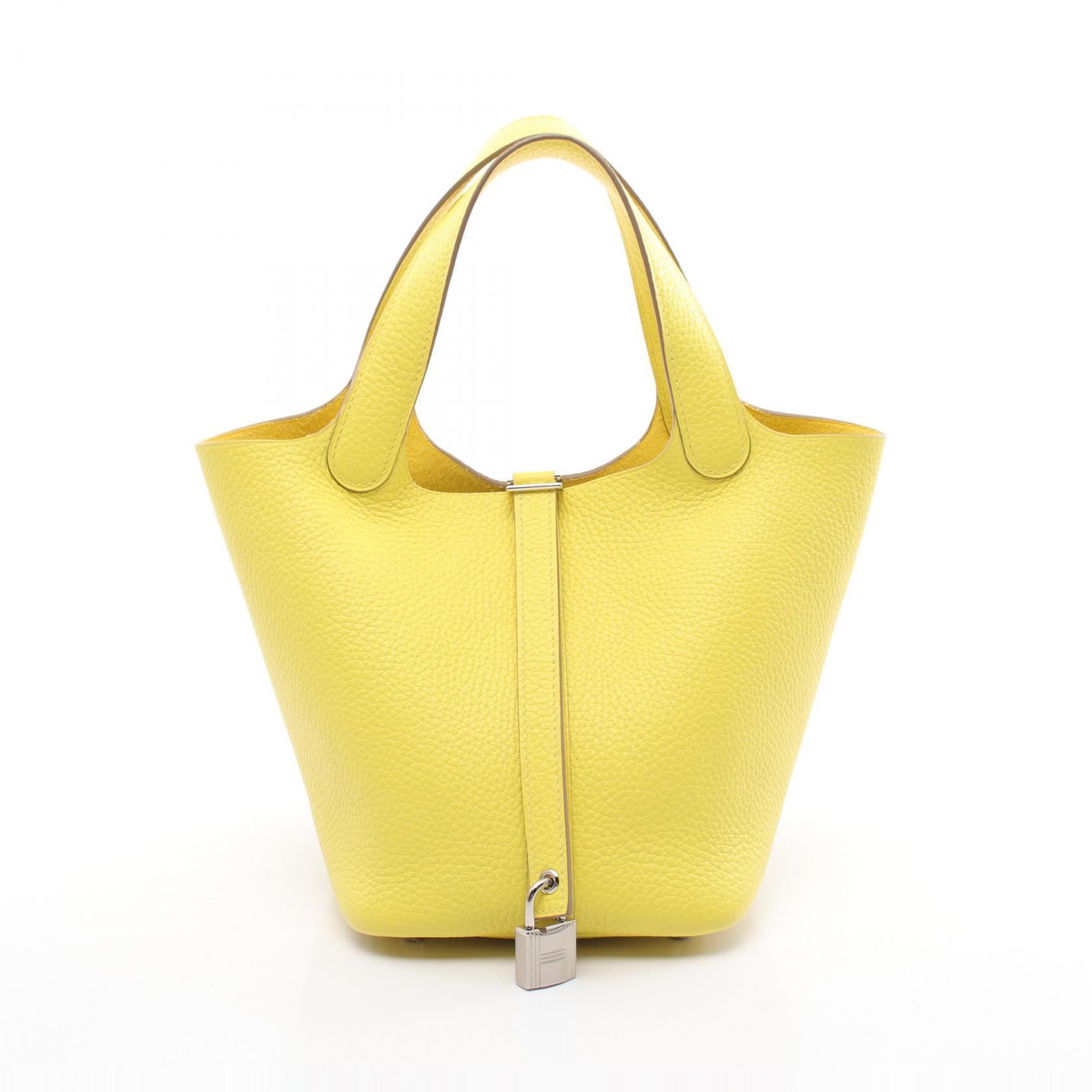 ≪5％OFFクーポン×P5倍≫エルメス HERMES ピコタンロックPM ライム ハンドバッグ バッグ トリヨンクレマンス トリヨンクレマンス レディース イエロー系 056289CK プレゼント 誕生日 記念日 ブランド 送料無料【中古】のサムネイル