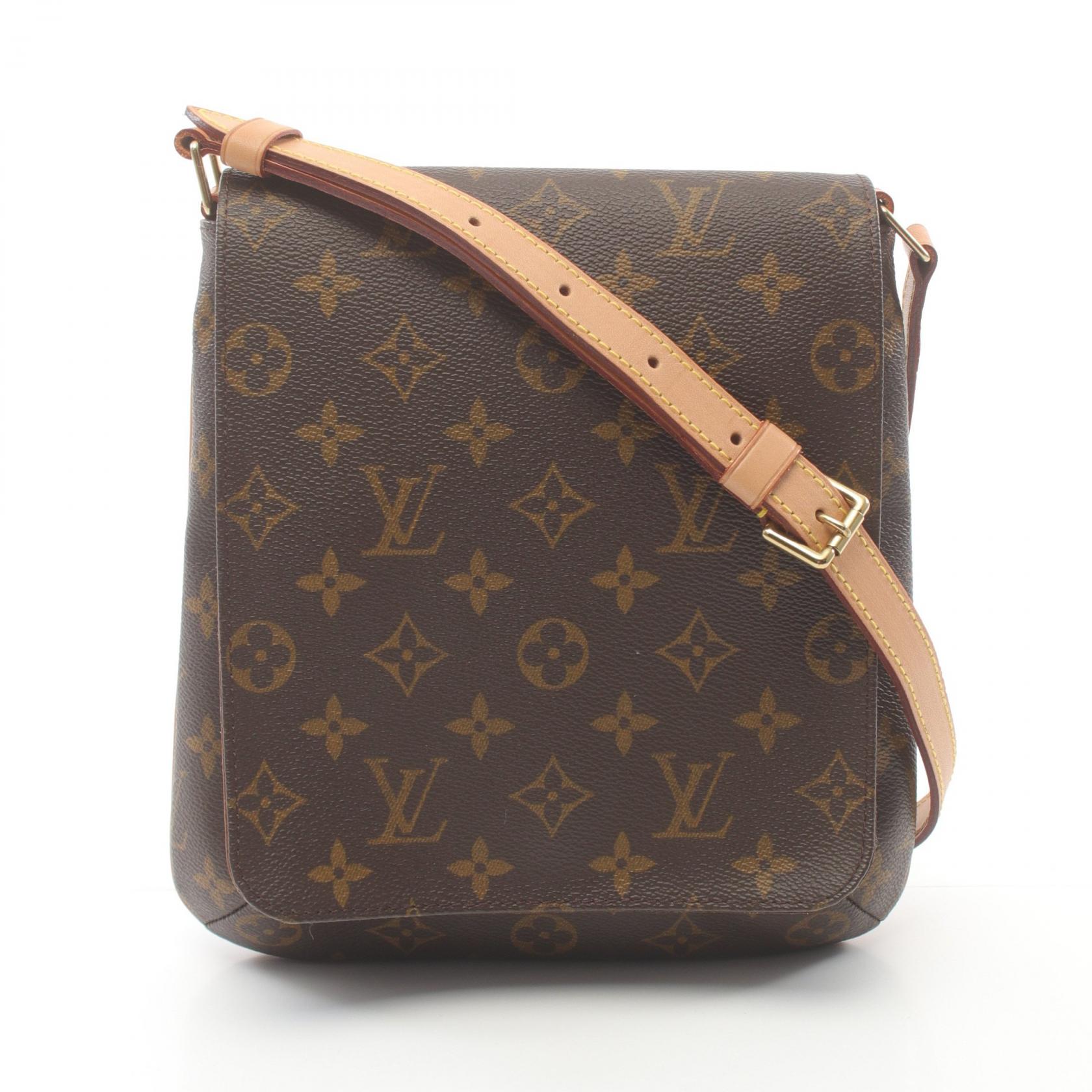 ≪ポイント5倍≫ルイ・ヴィトン LOUIS VUITTON ミュゼットサルサ ショートストラップ ショルダーバッグ バッグ PVCコーティングキャンバス レザー モノグラム レディース ブラウン系 M51258 【中古】