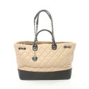 ≪5万円OFFクーポン配布×P5倍≫シャネル CHANEL ガブリエル ドゥ トートバッグ バッグ レザー グレインドカーフスキン レディース ベージュ系 / ...