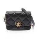 ≪7%OFFクーポン対象≫シャネル CHANEL マトラッセ ハートロック ショルダーバッグ バッグ ラムスキン(羊革) レディース ブラック系 AS3979 ...