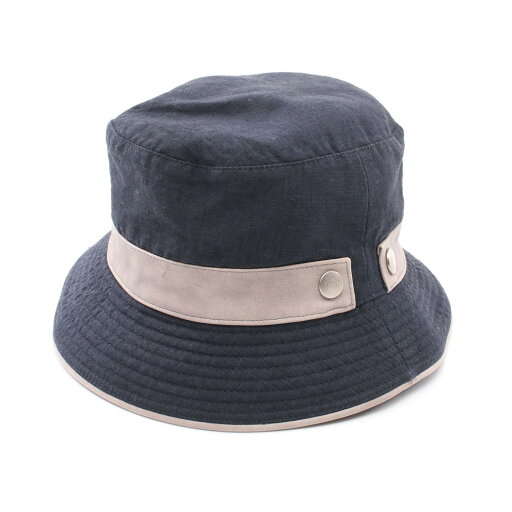 ≪5%OFFクーポン対象≫エルメス HERMES セリエ ハット 帽子 ファブリック レザー レディース ネイビー系 / グレー系 【中古】 ≪5%OFFクーポン対象≫エルメス HERMES セリエ ハット 帽子 ファブリック レザー レディース ネイビー系 / グレー系 【中古】