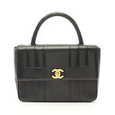 シャネル CHANEL マドモアゼル ハンドバッグ バッグ ラムスキン(羊革) レディース ブラック系 【中古】