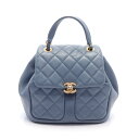 ≪5万円OFFクーポン配布×P5倍≫シャネル CHANEL マトラッセ リュックサック バックパック バッグ レザー レディース ブルー系 AS4493 【中古...