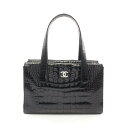 ≪5万円OFFクーポン配布×P5倍≫シャネル CHANEL ココマーク トートバッグ バッグ エキゾチックレザー レディース ブラック系 【中古】