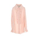 ≪ポイント5倍≫グッチ GUCCI GG柄 ブラウス 衣料品 トップス シルク レディース ピンク系 572339 【中古】(4)
