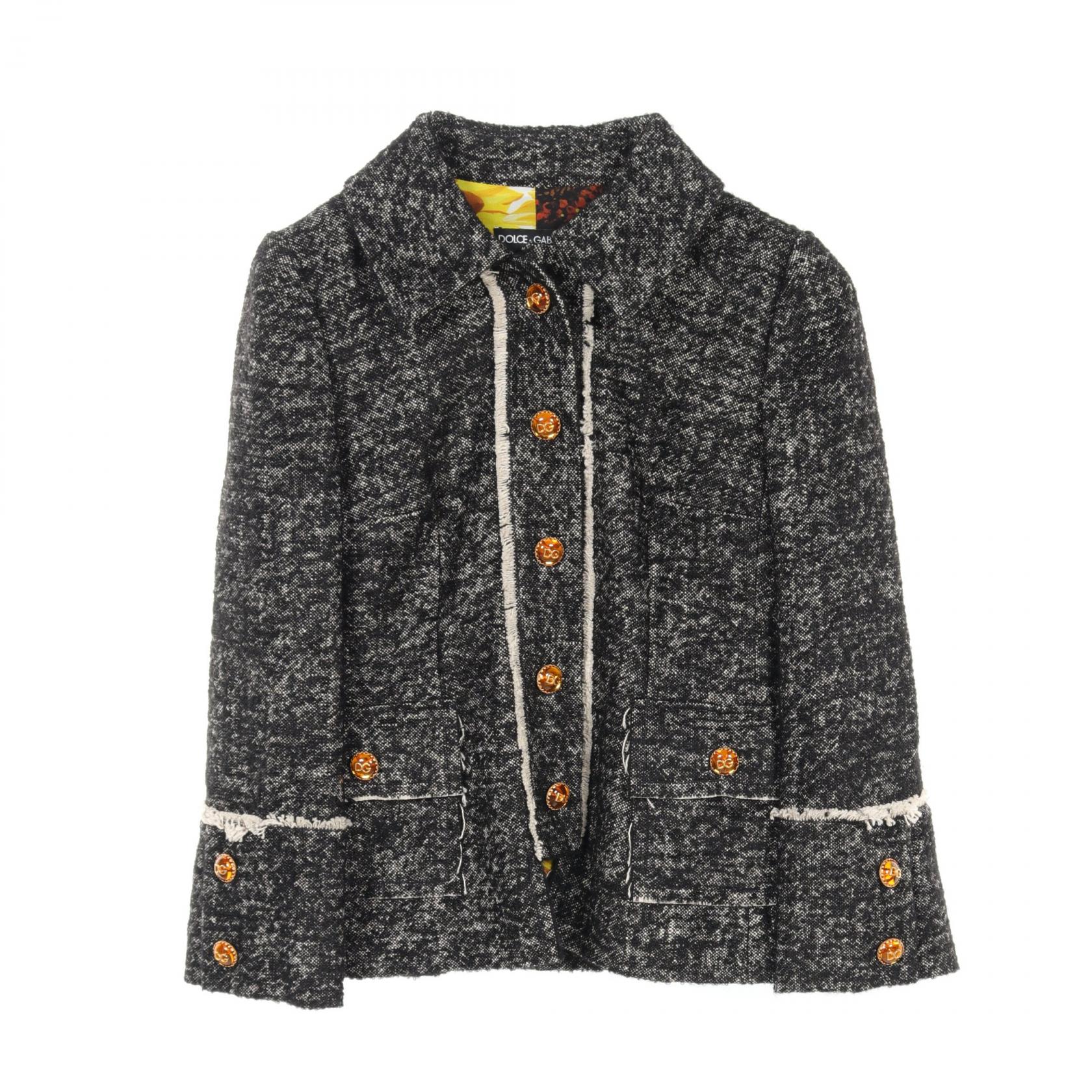 ドルチェアンドガッバーナ DOLCE & GABBANA 衣料品 アウター ウール コットン レディース ブラック系 【中古】