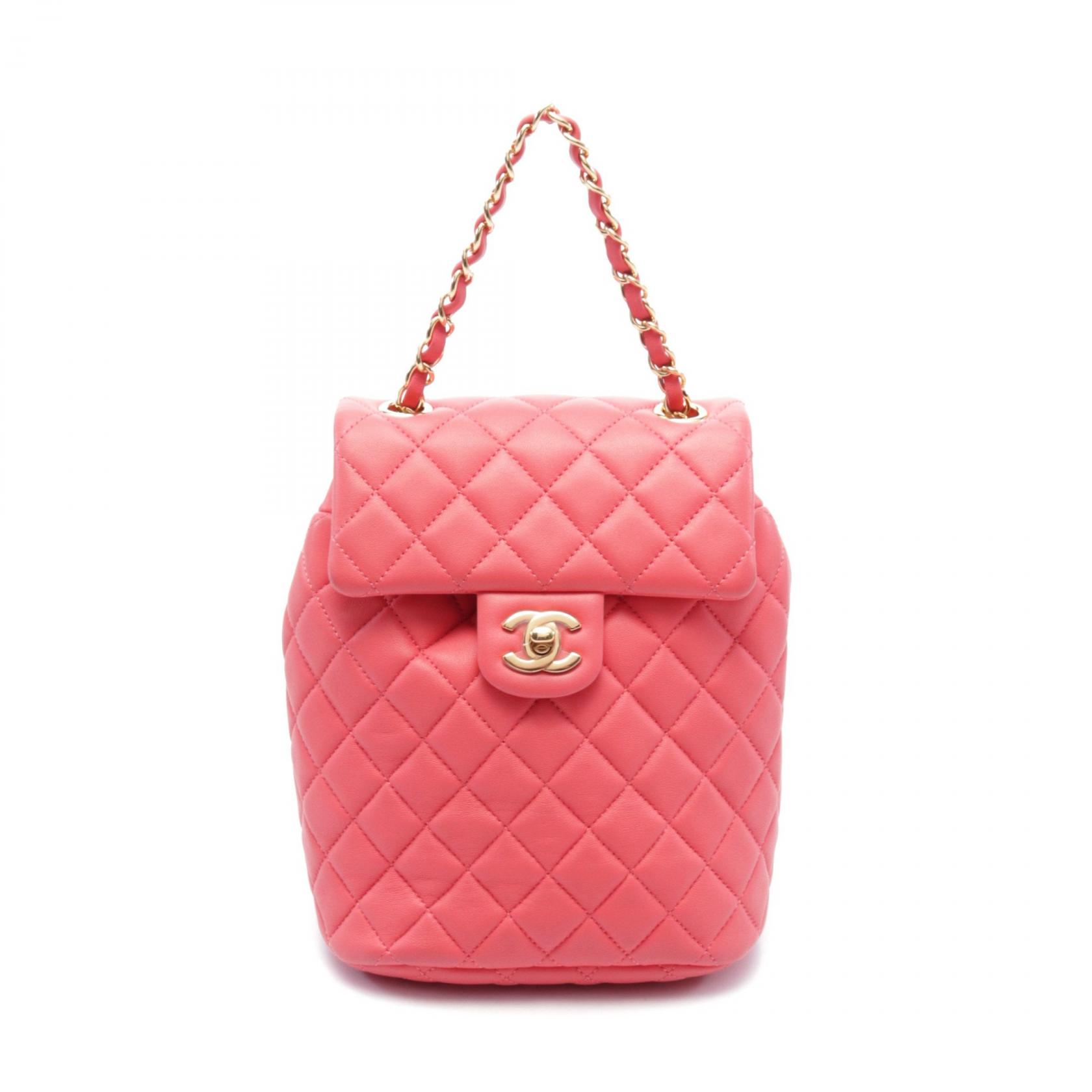 ≪3万円OFFクーポン対象≫シャネル CHANEL マトラッセ リュックサック バックパック バッグ レザー レディース ピンク系 A91121 【中古】