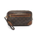 【1千円OFFクーポン対象】ルイ・ヴィトン LOUIS VUITTON マルリードラゴンヌ セカンドバッグ クラッチバッグ バッグ PVCコーティングキャンバス レザー モノグラム メンズ レディース ブラウン系 M51825 【中古】
