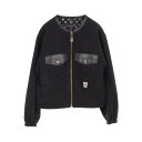 ≪5千円OFFクーポン配布×P5倍≫ルイ・ヴィトン LOUIS VUITTON ノーカラージャケット 衣料品 アウター コットン レディース ブラック系 FOJA67BT9 【中古】(4)