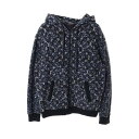 ルイ・ヴィトン LOUIS VUITTON モノグラムジップスルーフーディ パーカー 衣料品 トップス コットン メンズ ネイビー系 HPY33WZA8 【中古...