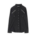 クロムハーツ CHROME HEARTS クロスボールボタン 衣料品 トップス コットン メンズ ブラック系 【中古】
