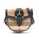 ≪5%OFFクーポン対象≫バーバリー BURBERRY ノバチェック ショルダーバッグ バッグ キャンバス レザー レディース ベージュ系 / ブラック系 / レッド系 【中古】