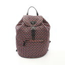 ≪ポイント5倍≫プラダ PRADA リュックサック バックパック バッグ ナイロン サフィアーノレザー レディース ブラック系 / レッド系 / マルチカラー ...