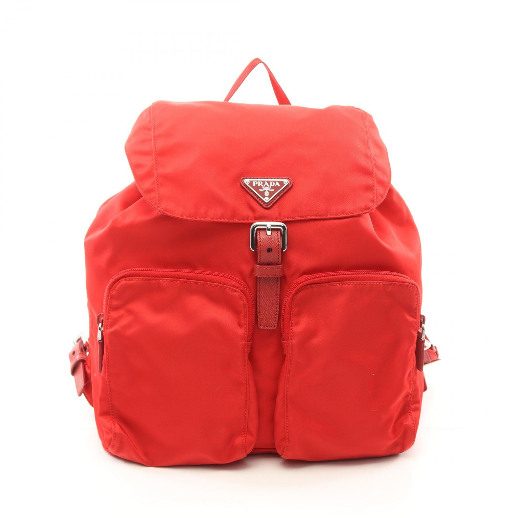 PRADA◇リュック/ナイロン/RED/無地 - リュックサック、デイパック PRADA◇リュック/ナイロン/RED/無地 - リュックサック、デイパック