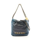 ≪10%OFFクーポン対象≫シャネル CHANEL CHANEL 22 ミニ ショルダーバッグ バッグ レザー レディース ブルー系 AS3980 【中古】