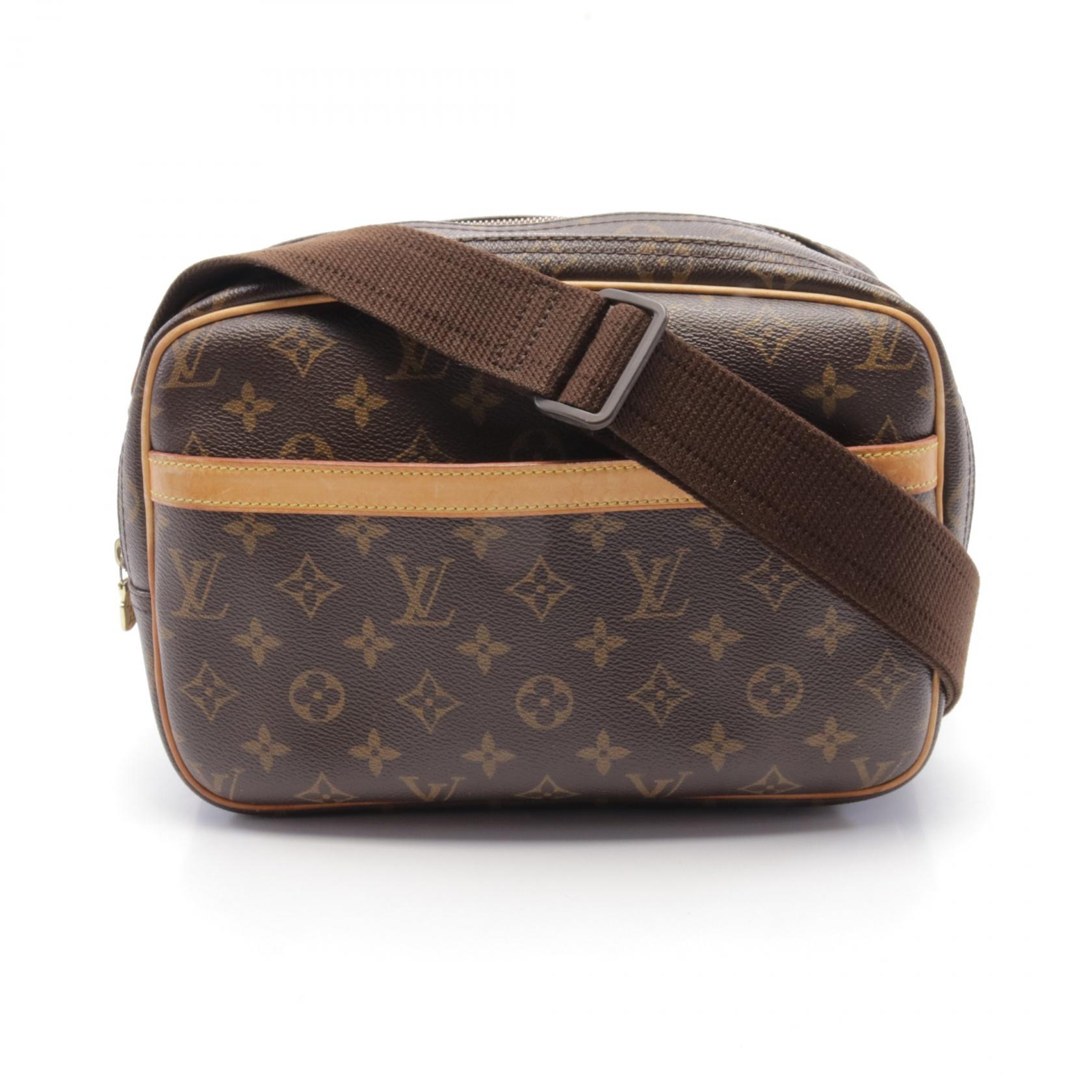 ≪10%OFFクーポン対象≫ルイ・ヴィトン LOUIS VUITTON リポーターPM モノグラム ショルダーバッグ バッグ PVCコーティングキャンバス レザー レディース ブラウン系 M45254 【中古】