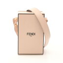 フェンディ FENDI ボックス ショルダーバッグ バッグ レザー レディース ピンク系 8BT339 【中古】