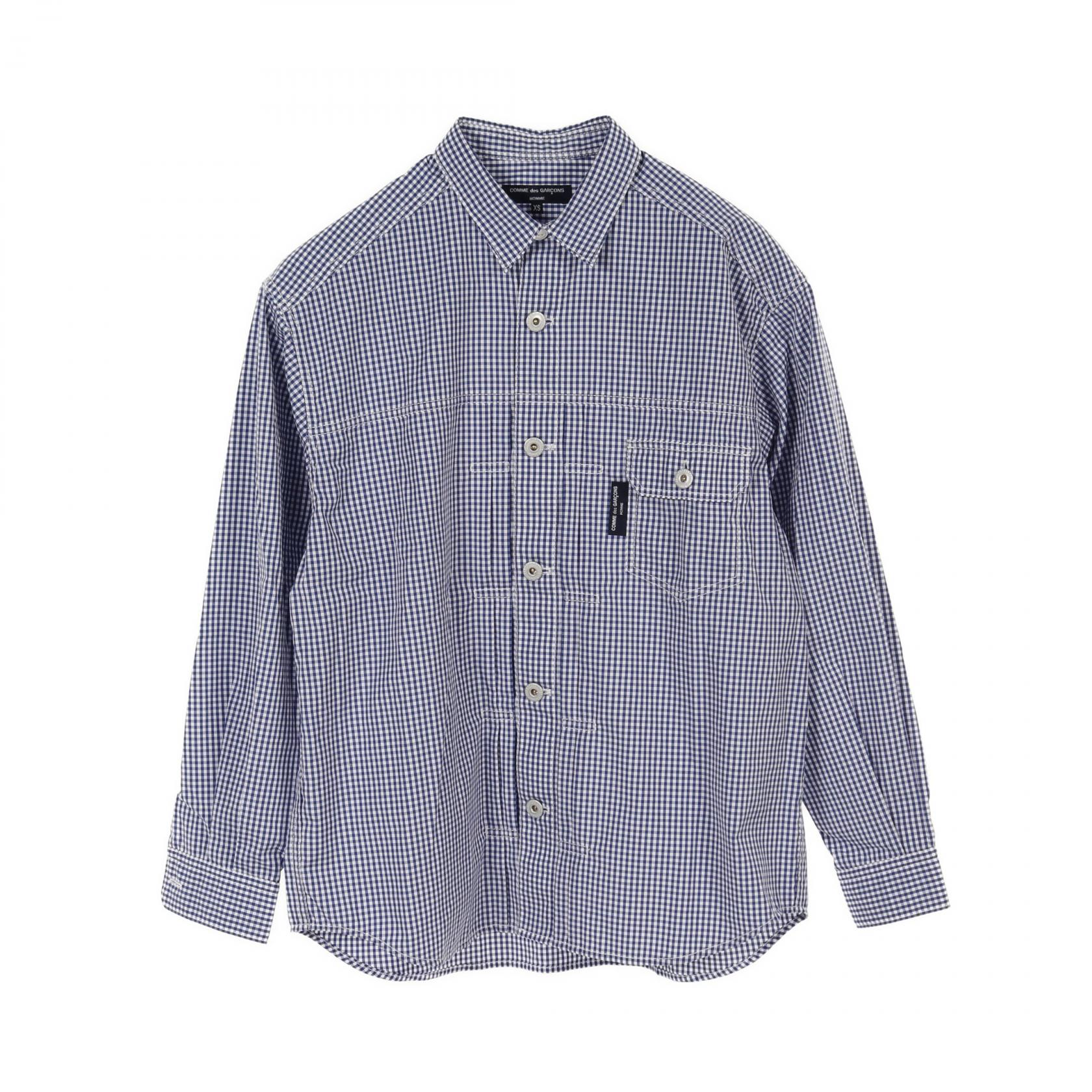 ≪全品5%OFF＆まとめ買い対象≫コムデギャルソンオム COMME des GARCONS HOMME 衣料品 トップス コットン メンズ ブルー系 / ホワイト系 【中古】