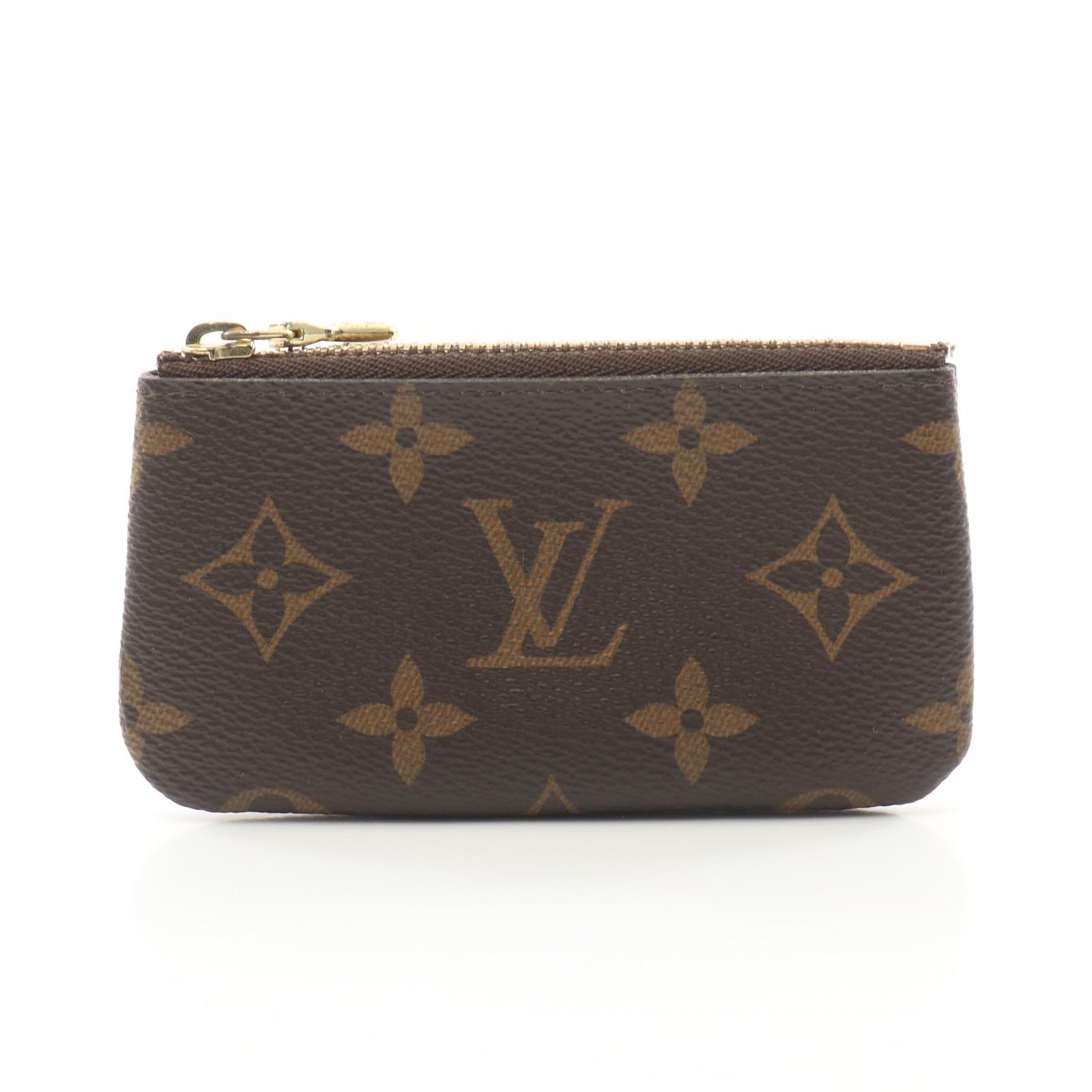 ≪ポイント3倍≫ルイ・ヴィトン LOUIS VUITTON ポシェットクレ モノグラム コインケース 財布 PVCコーティングキャンバス メンズ レディース ブラウン系 M62650 【中古】