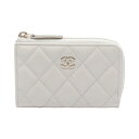 ≪3%OFFクーポン×P3倍≫シャネル CHANEL マトラッセ コインケース 財布 レザー グレインドカーフスキン レディース ホワイト系 AP0221 【中古】