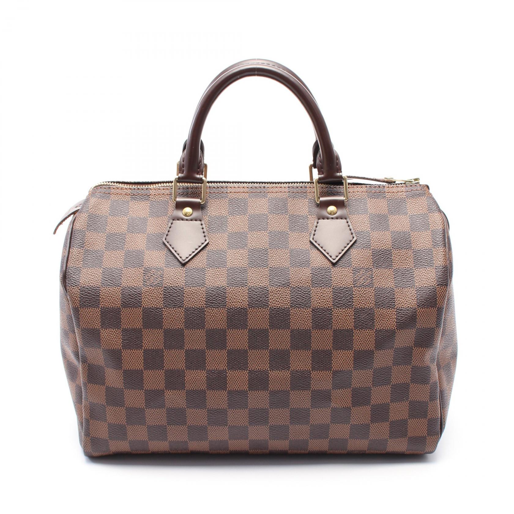 ≪5千円OFFクーポン配布×P5倍≫ルイ・ヴィトン LOUIS VUITTON スピーディ25 ダミエエベヌ ハンドバッグ バッグ PVCコーティングキャンバス レザー レディース ブラウン系 N41532 【中古】