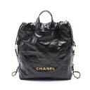 ≪5万円OFFクーポン配布×P5倍≫シャネル CHANEL 19 ディズヌフ マトラッセ リュックサック バックパック バッグ レザー レディース ブラック系 ...