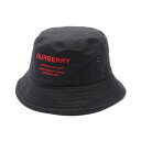 バーバリー BURBERRY バケット ハット 帽子 コットン メンズ レディース ブラック系 8053474 【中古】