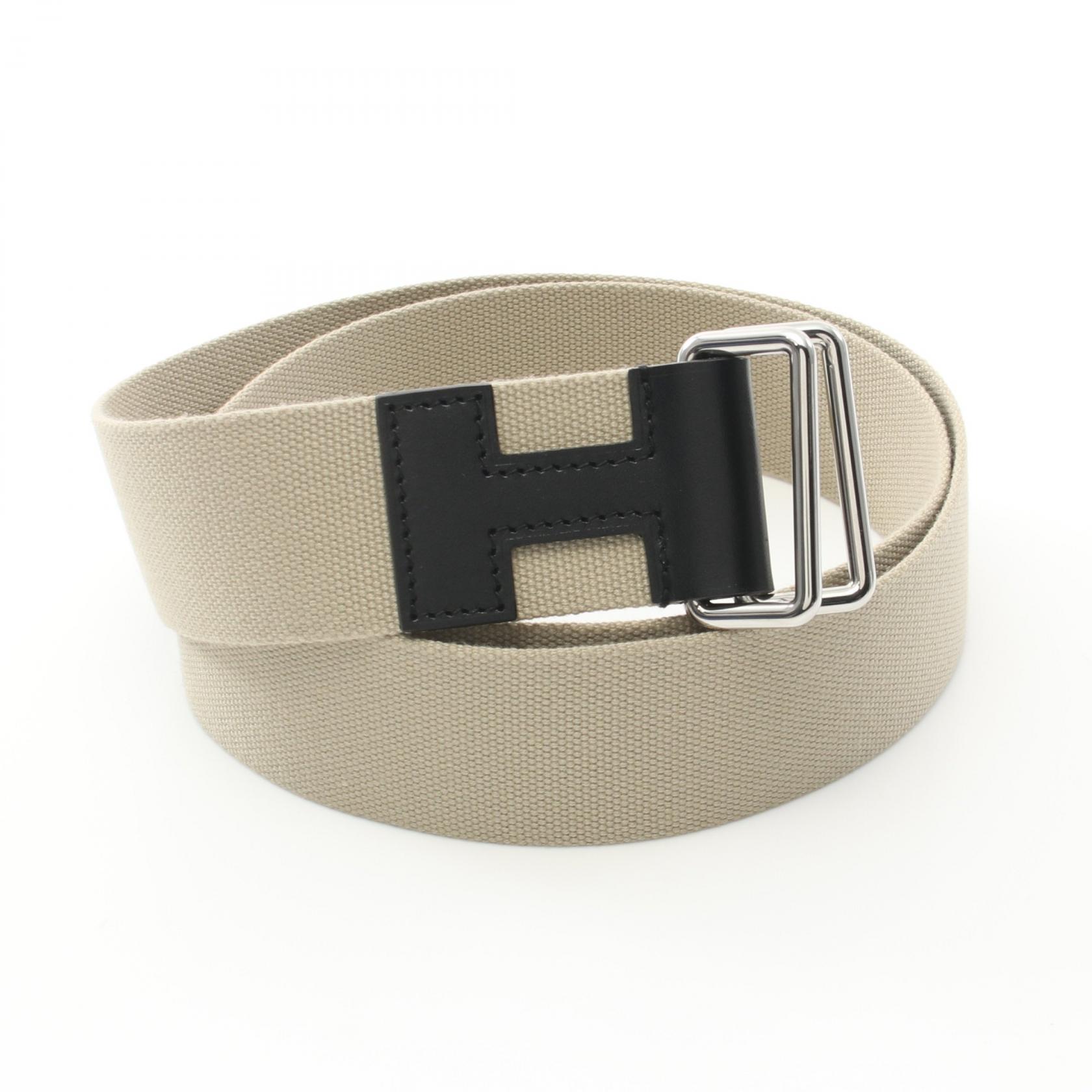 エルメス HERMES ノマド 40 ベルト 衣料品 レザー ヴァッシュハンター ヴァッシュハンター レディース ベージュ系 / ブラック系 SBMI140IA 【中古】